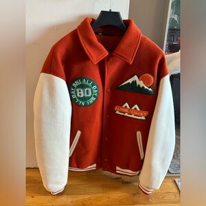 Zara Alpine Valley Varsity Jacket